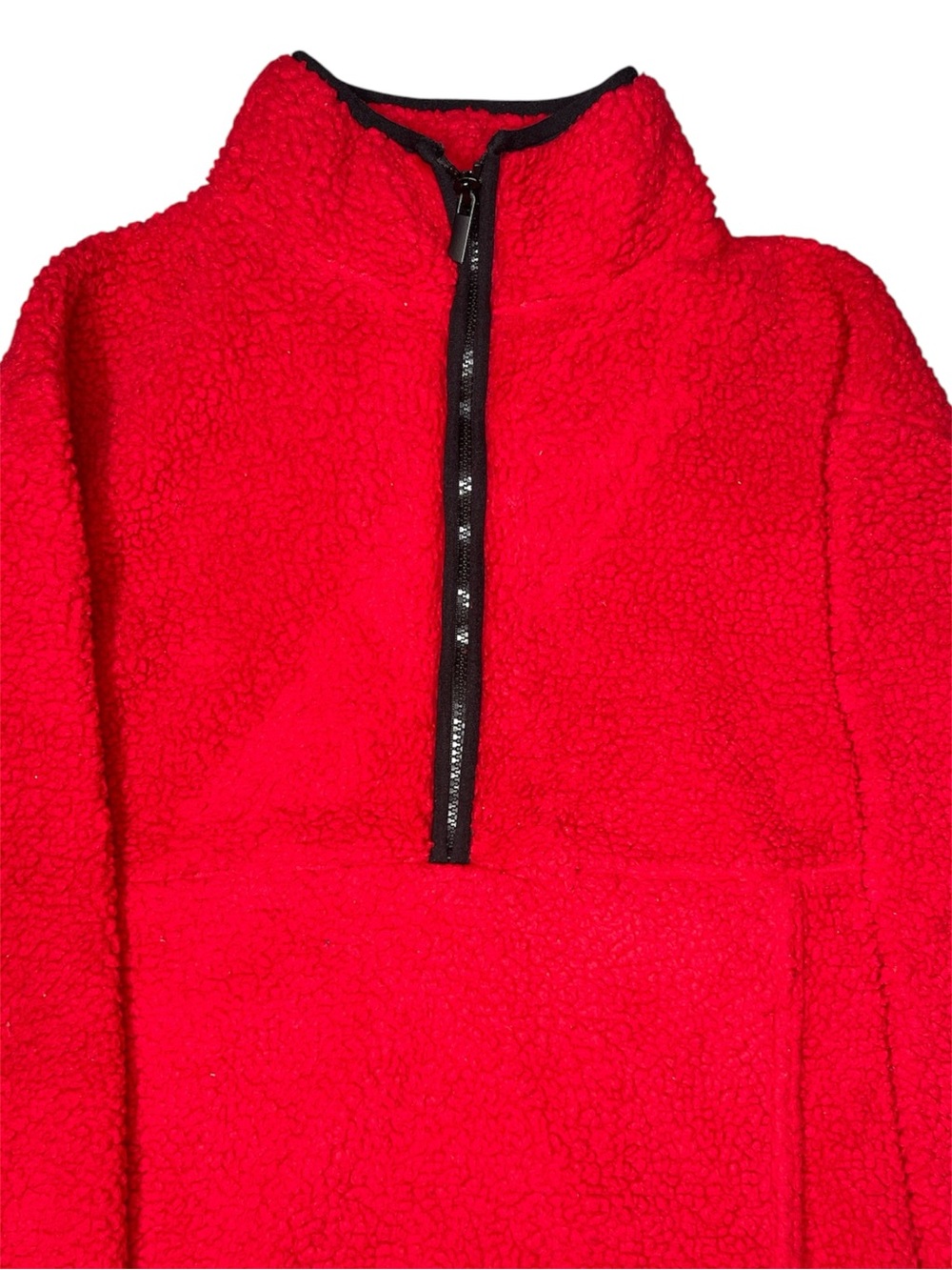No Boundaries Red Sherpa Half-Zip Pullover - Picture 3 of 5
